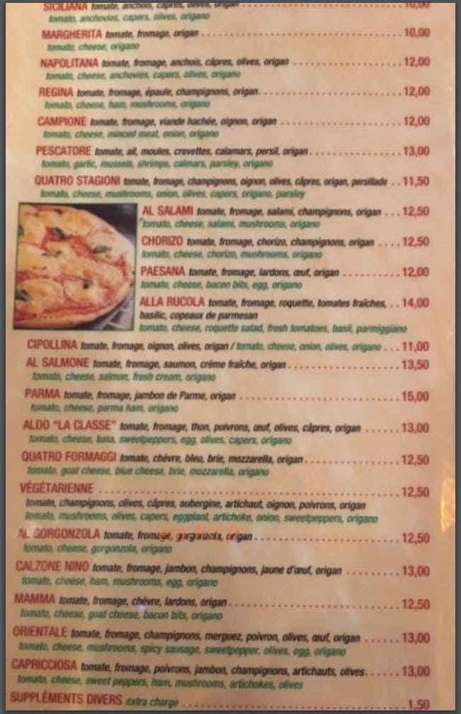 Pizza Nino — carte page 5