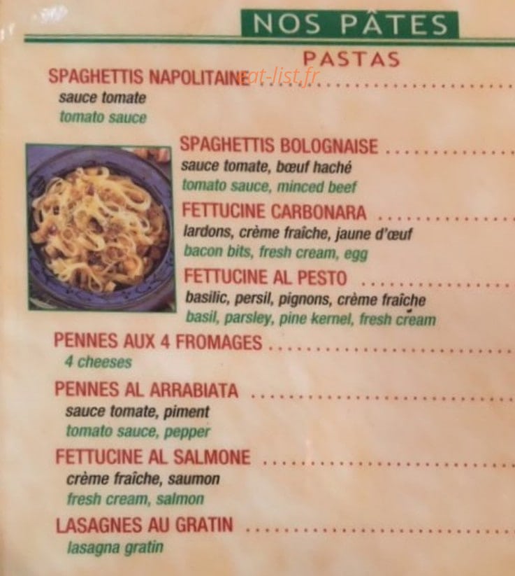 Pizza Nino — carte page 4