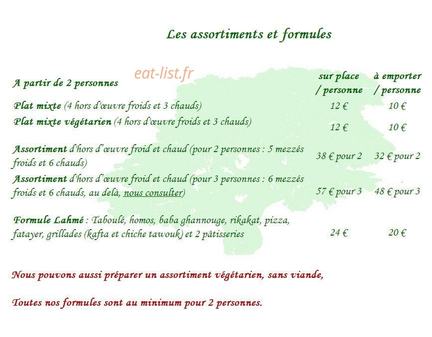 Restaurant L'Oriental — carte page 4