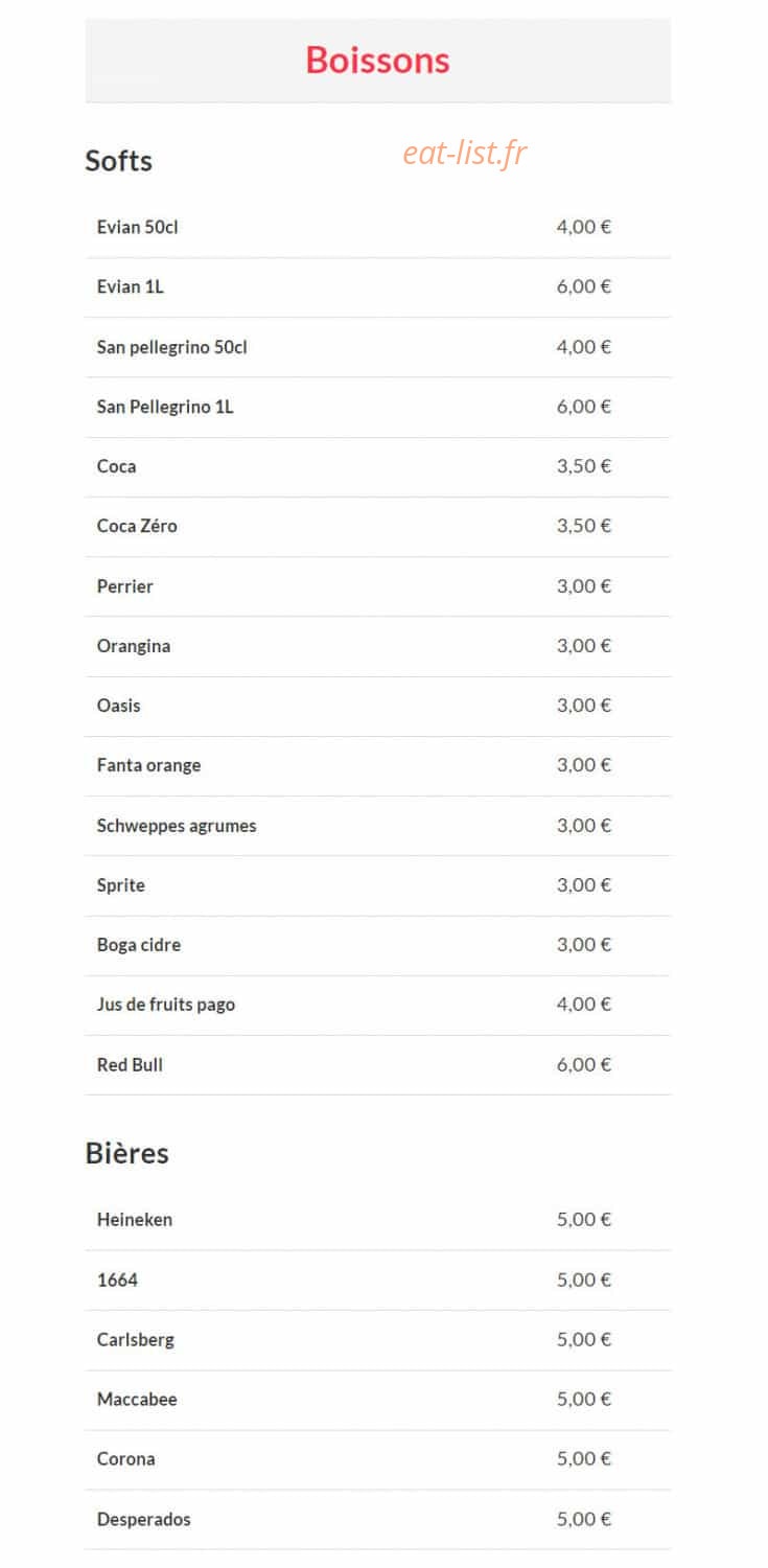 Restaurant Margot — carte page 4