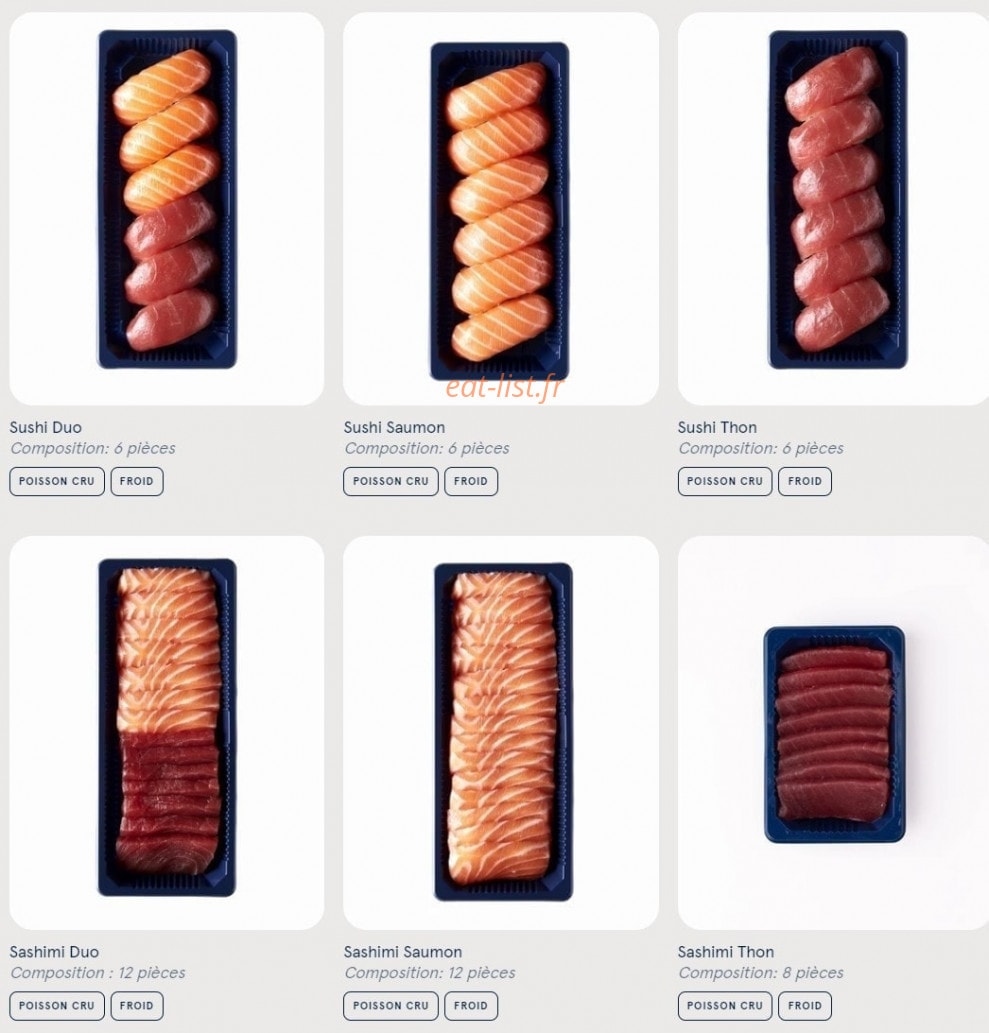 Sushi Daily — carte page 1