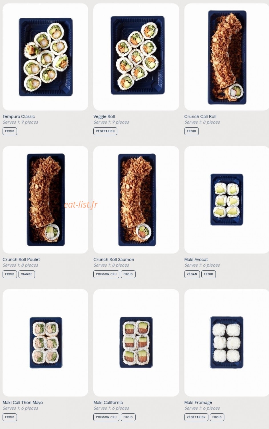 Sushi Daily — carte page 2