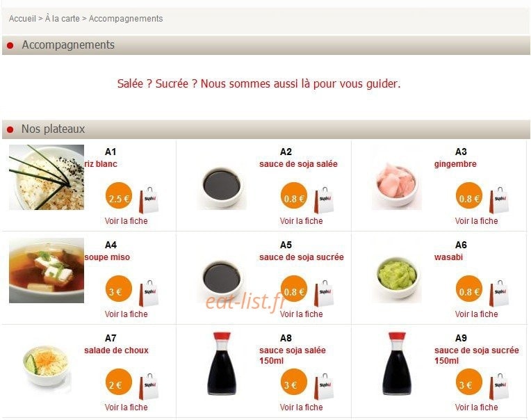 Sushi Ô — carte page 2