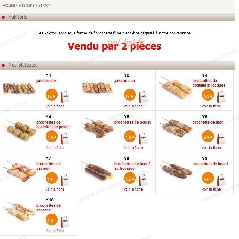 Sushi Ô — carte page 11