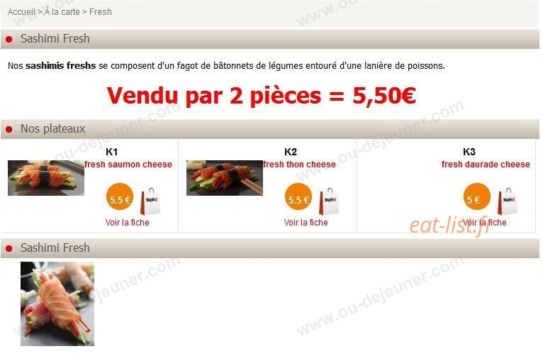 Sushi Ô — carte page 4