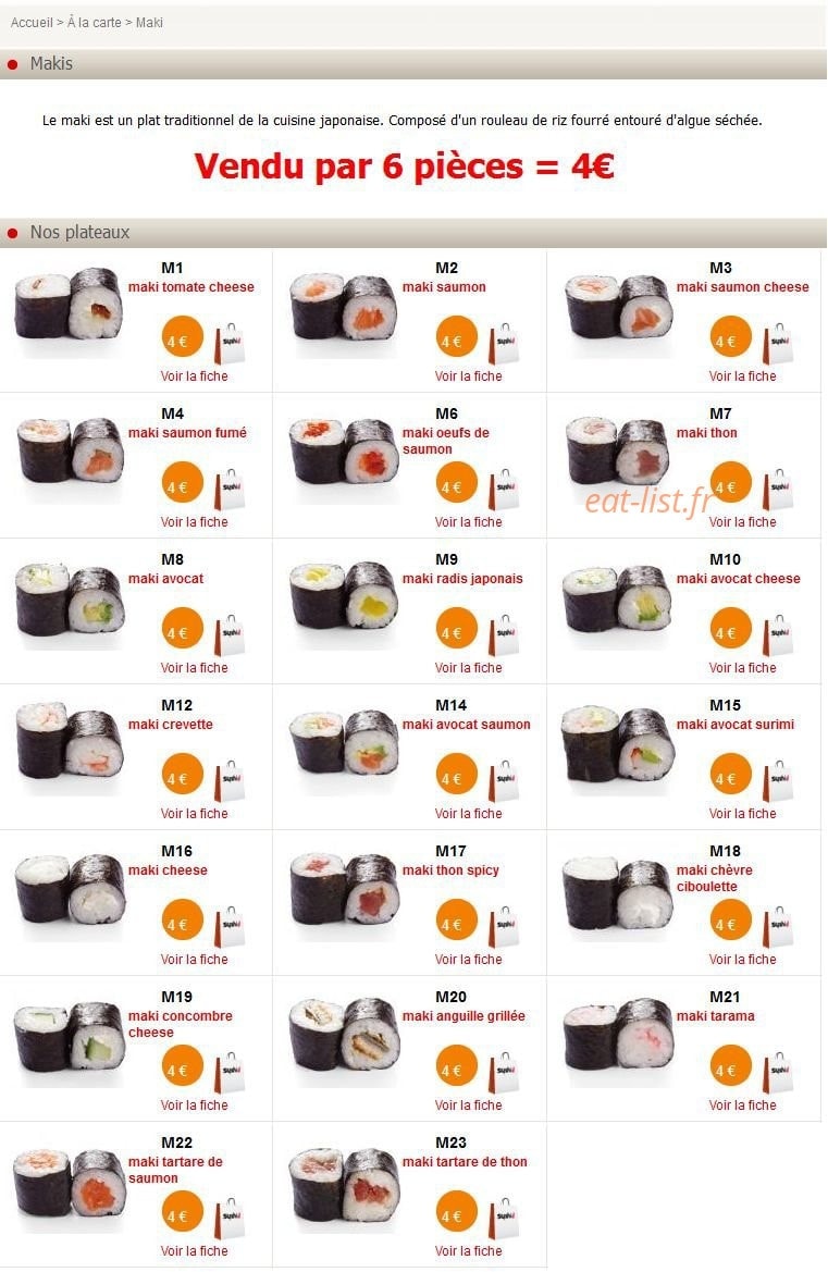 Sushi Ô — carte page 7