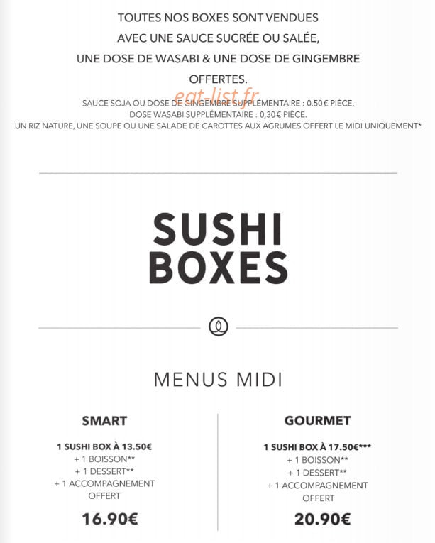 Sushi Shop — carte page 8