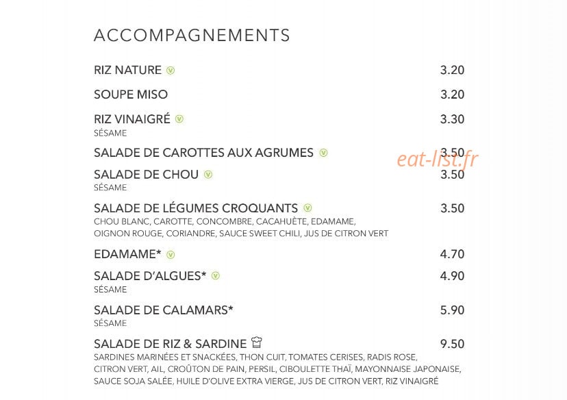 Sushi Shop — carte page 35