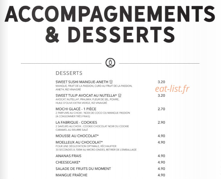 Sushi Shop — carte page 36
