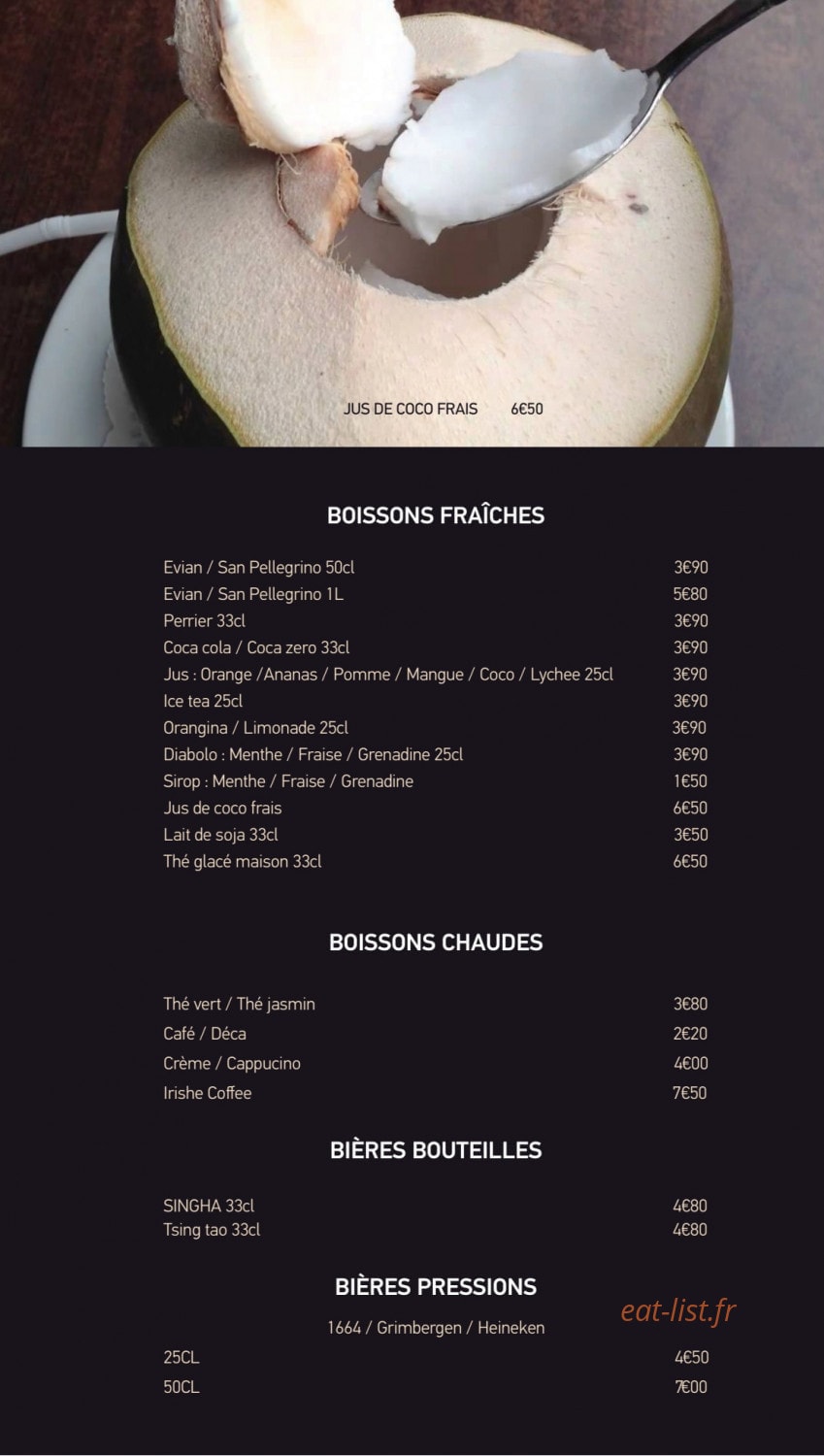 Thaï Basilic — carte page 13
