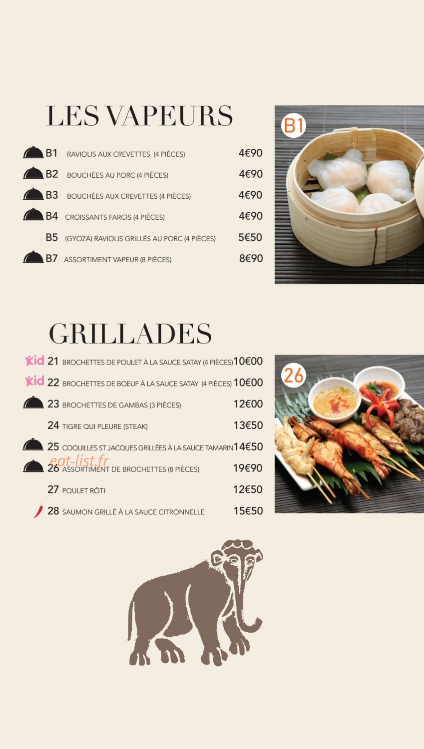 Thaï Basilic — carte page 7