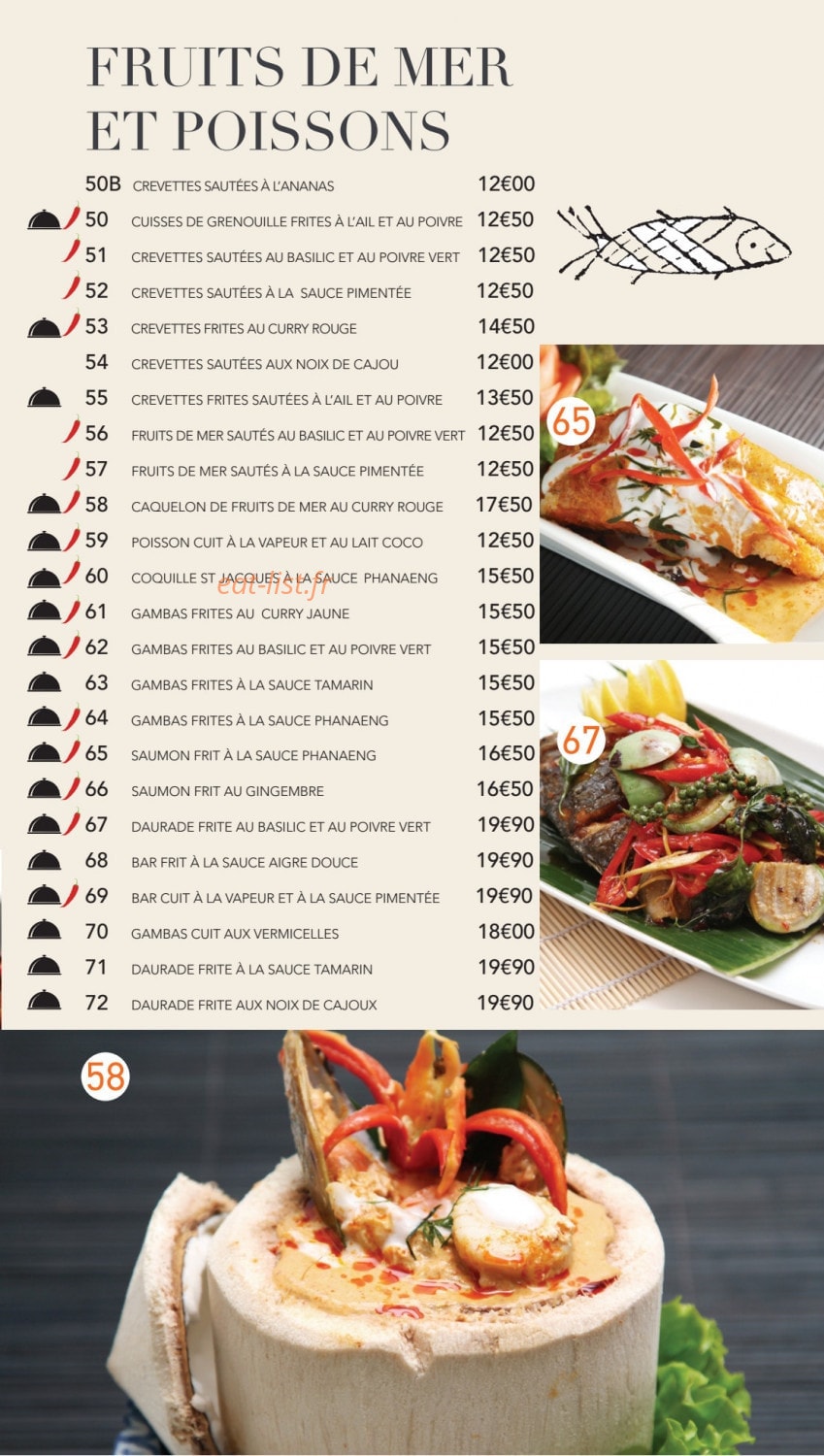 Thaï Basilic — carte page 9