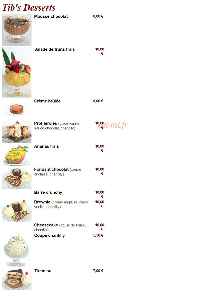 Tib's — carte page 9