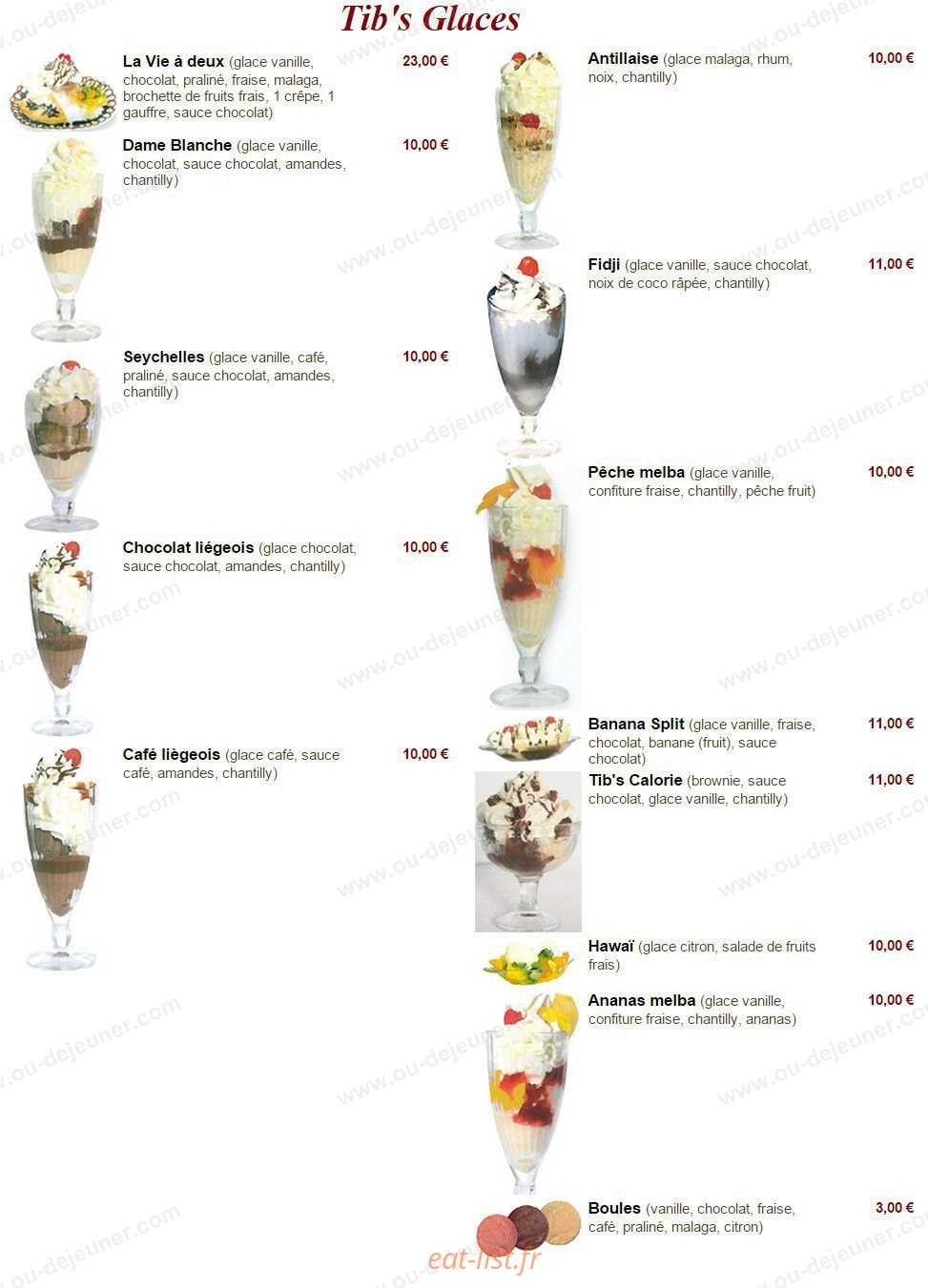 Tib's — carte page 10