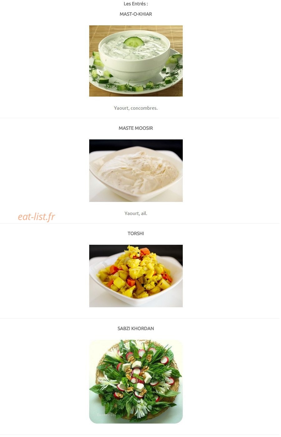 A Table — carte page 2