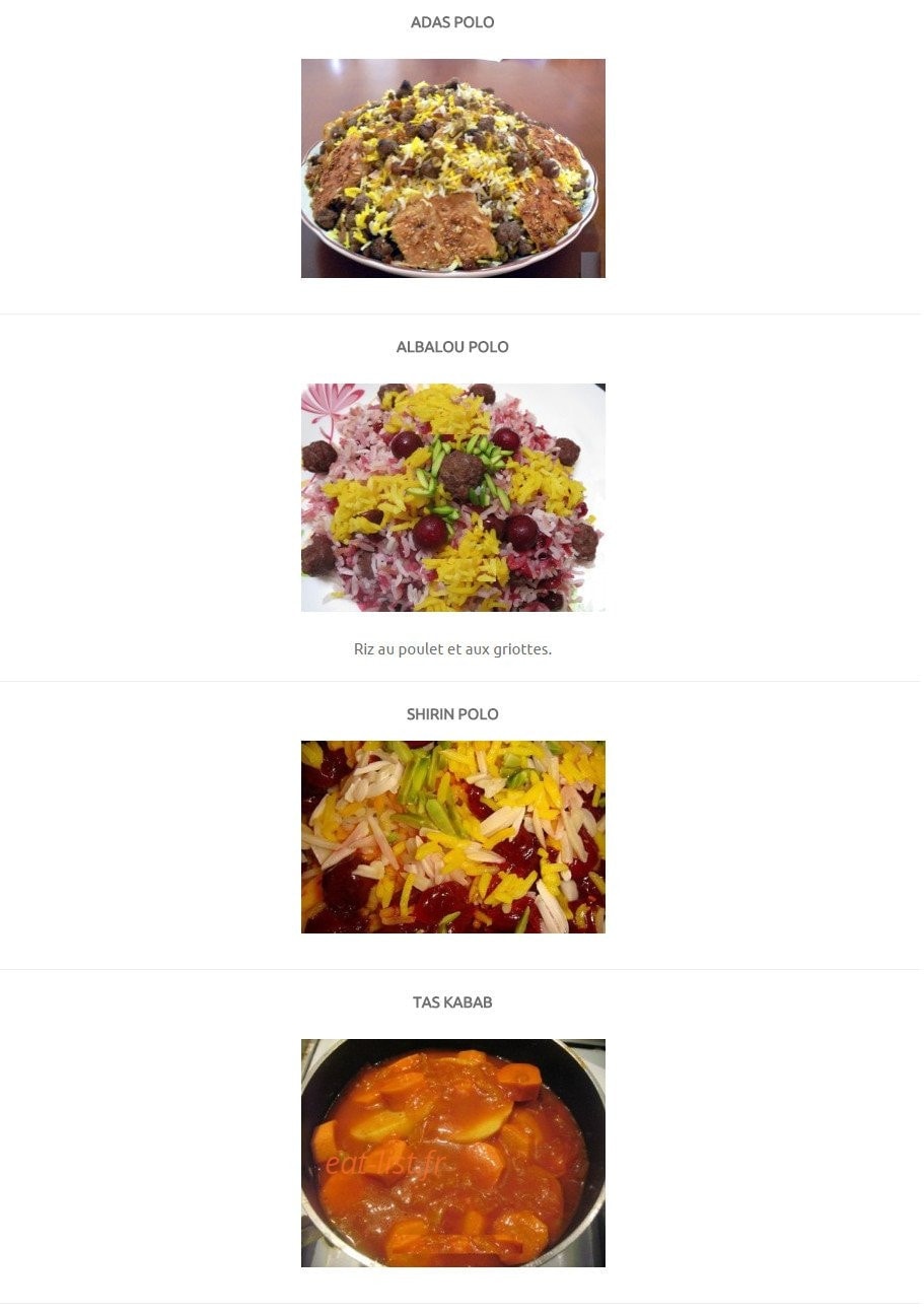 A Table — carte page 8