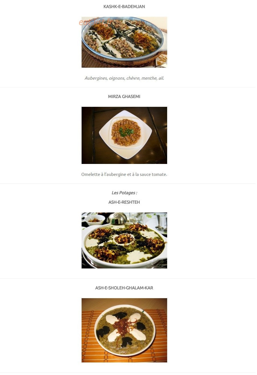 A Table — carte page 4