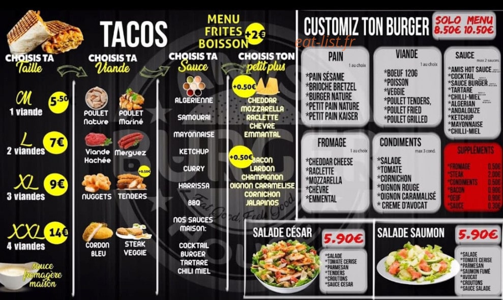 Amis burger house — carte page 2