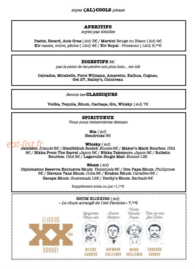 Aux Tables du Père Lachaise — carte page 3