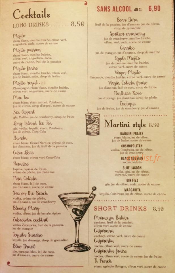 Bistrot du Métro — carte page 3