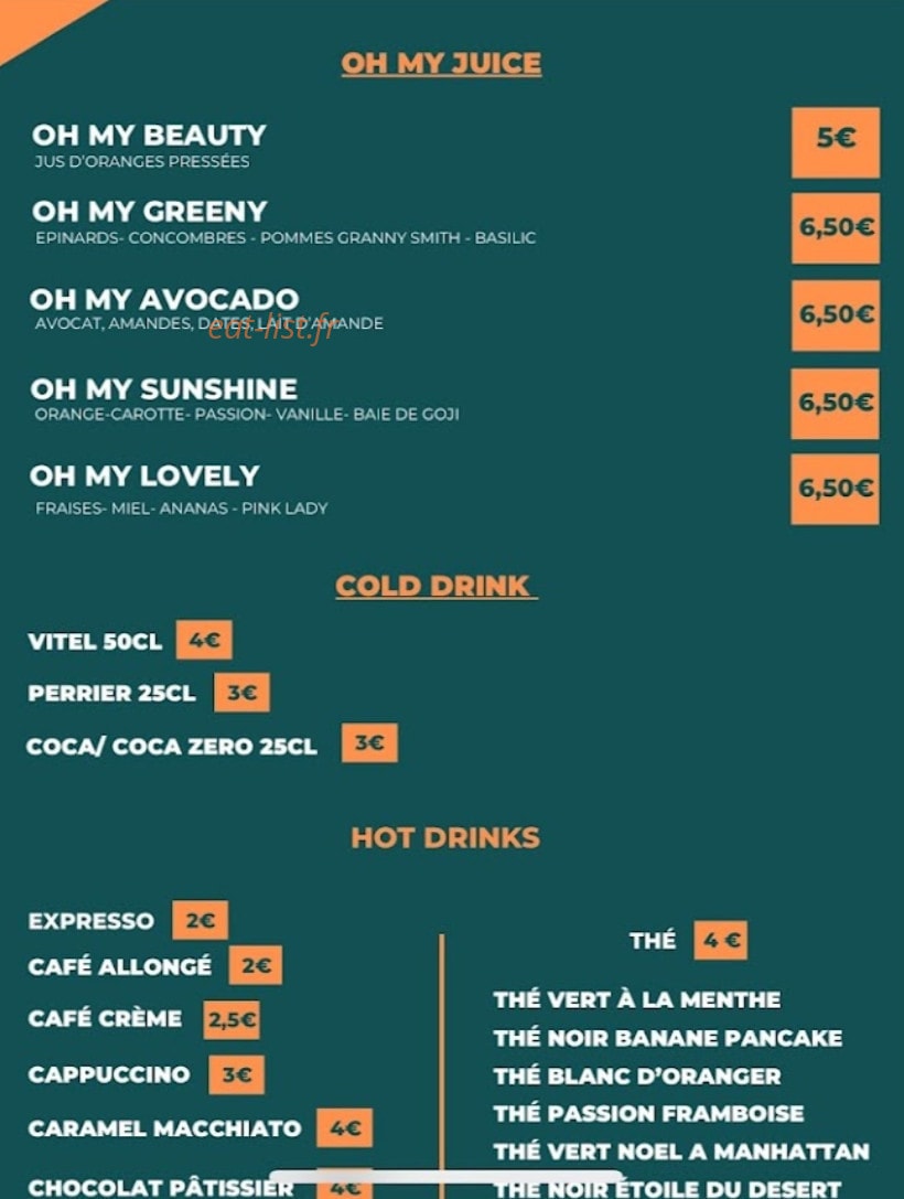 Brunchy Café — carte page 2