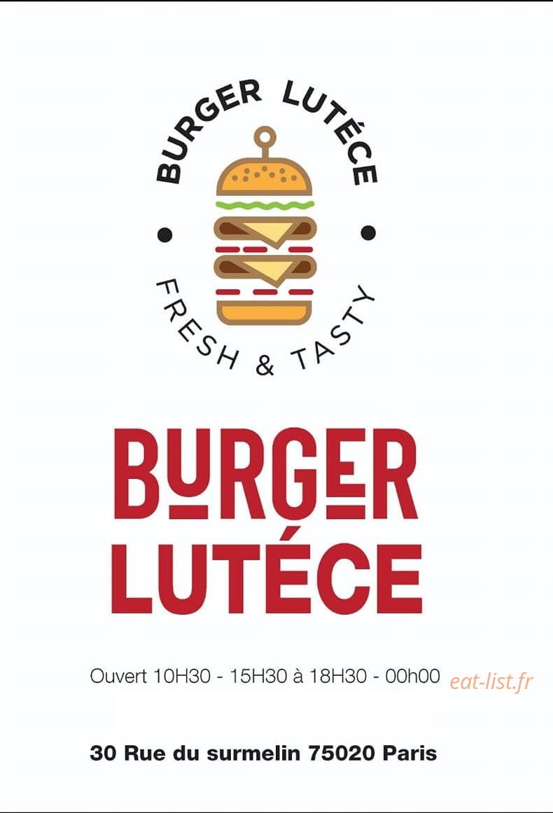 Burger Lutéce — carte page 1