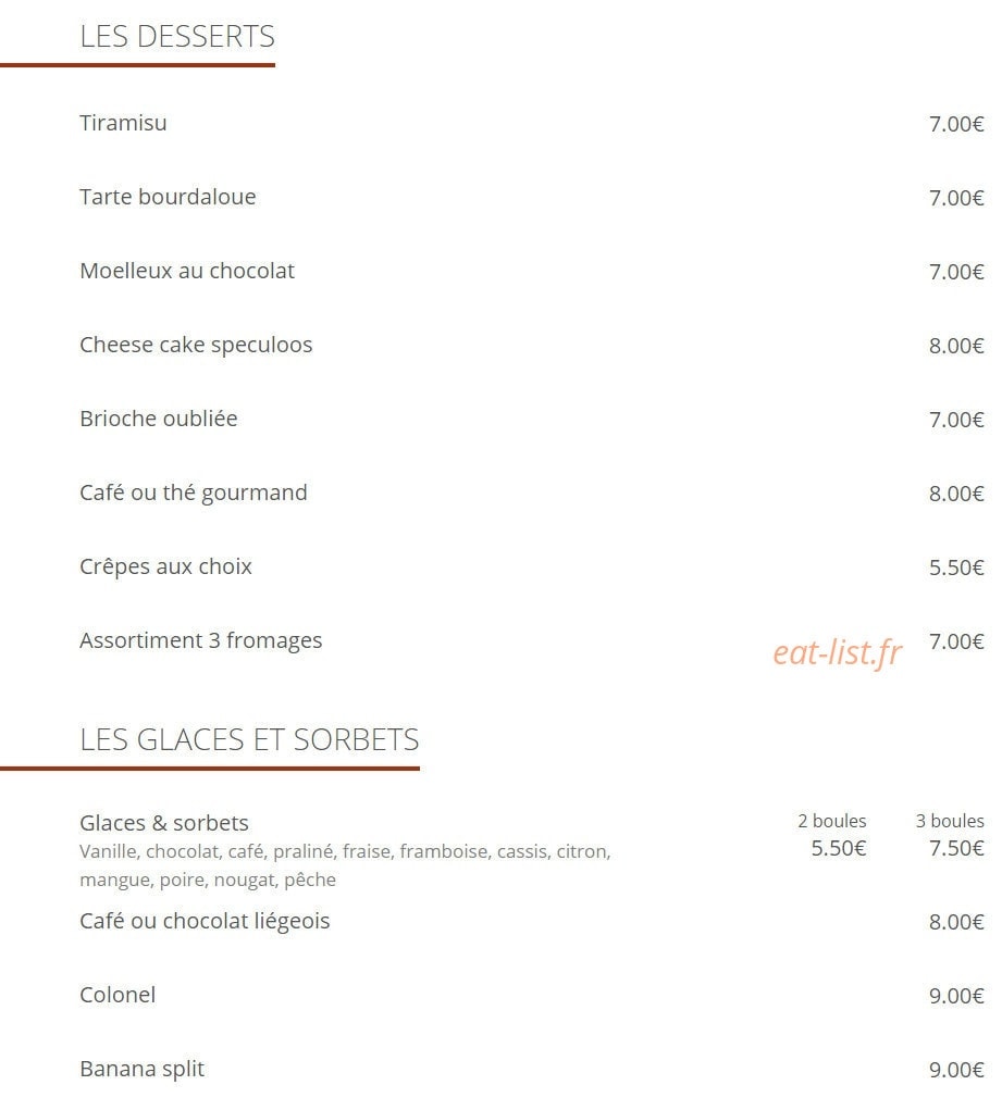 Café Gambetta — carte page 4