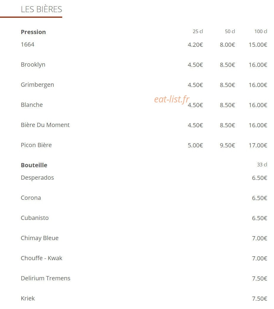 Café Gambetta — carte page 11