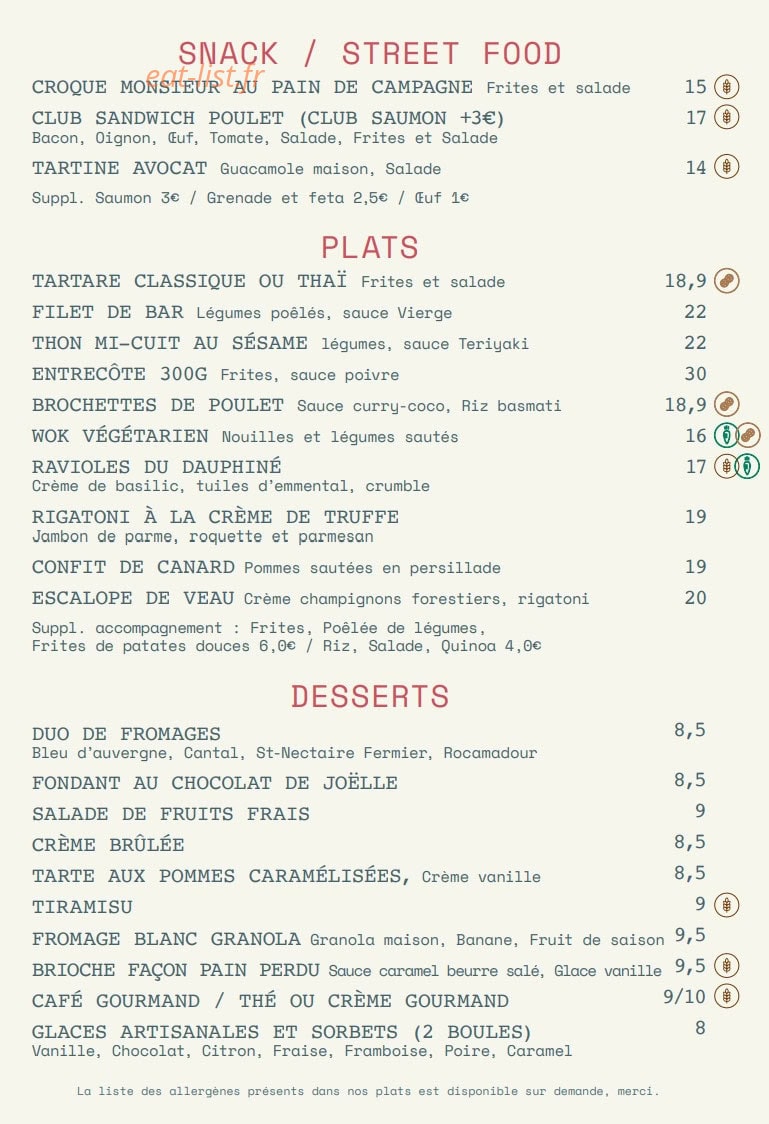 Café Juliette — carte page 2
