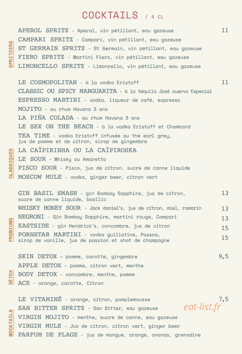Café Juliette — carte page 5