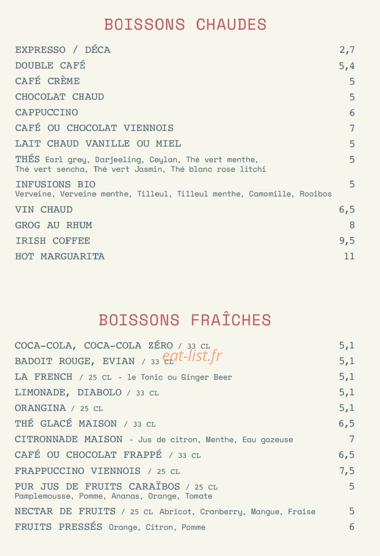 Café Juliette — carte page 4