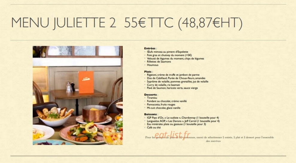 Café Juliette — carte page 11
