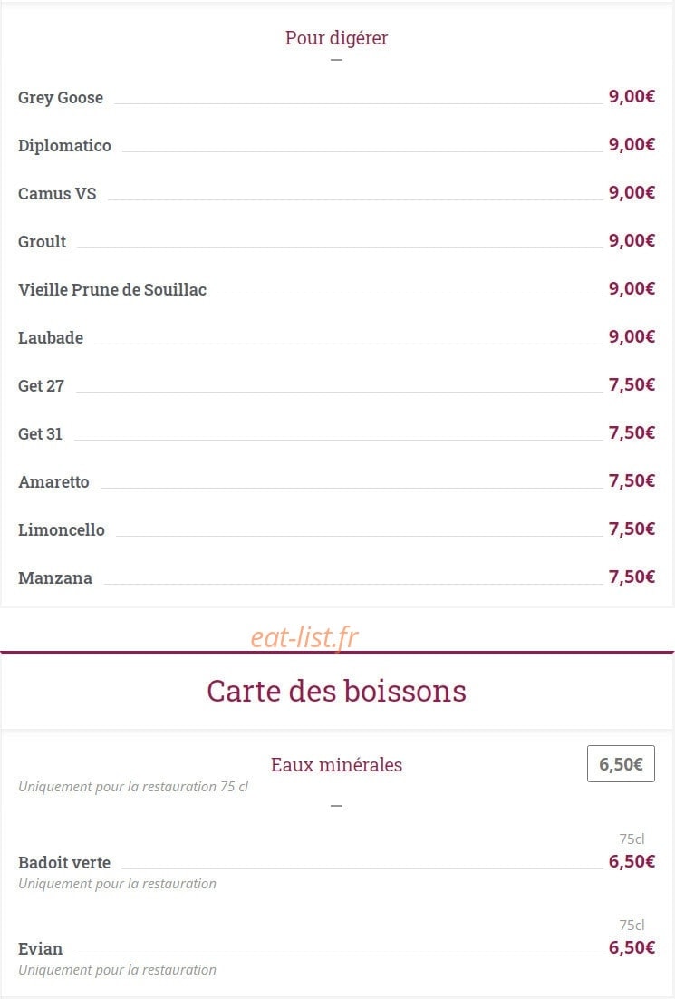 Café Martin — carte page 4