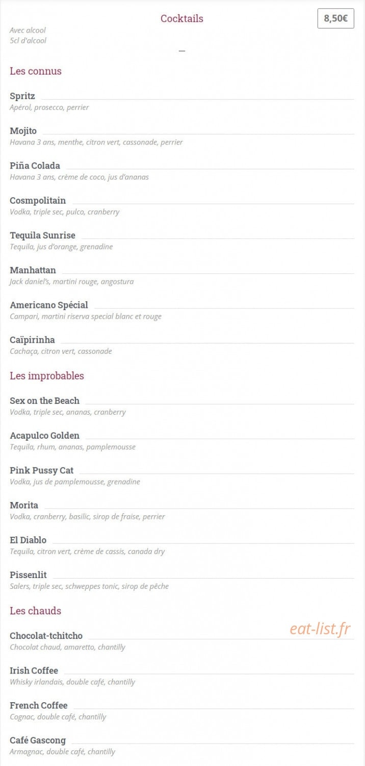 Café Martin — carte page 5
