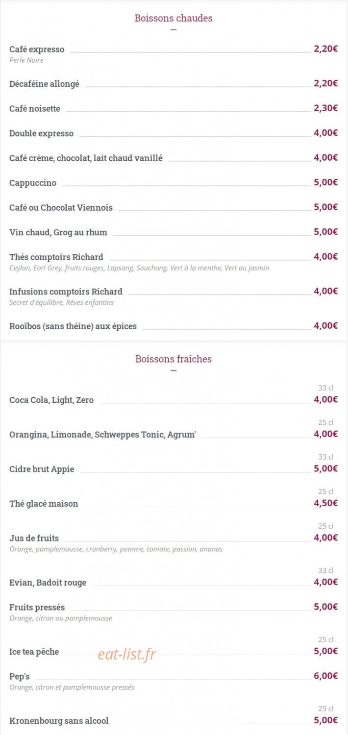Café Martin — carte page 6