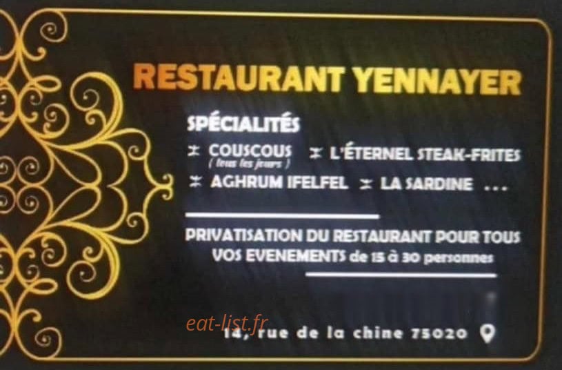 Chez Maskel — carte page 1