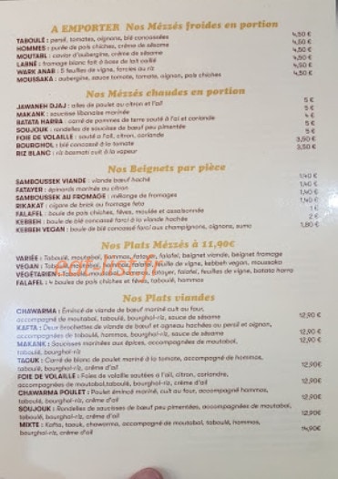 Chez sofine — carte page 1