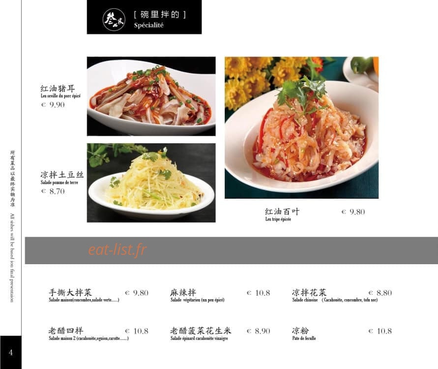 Chez Trois — carte page 6