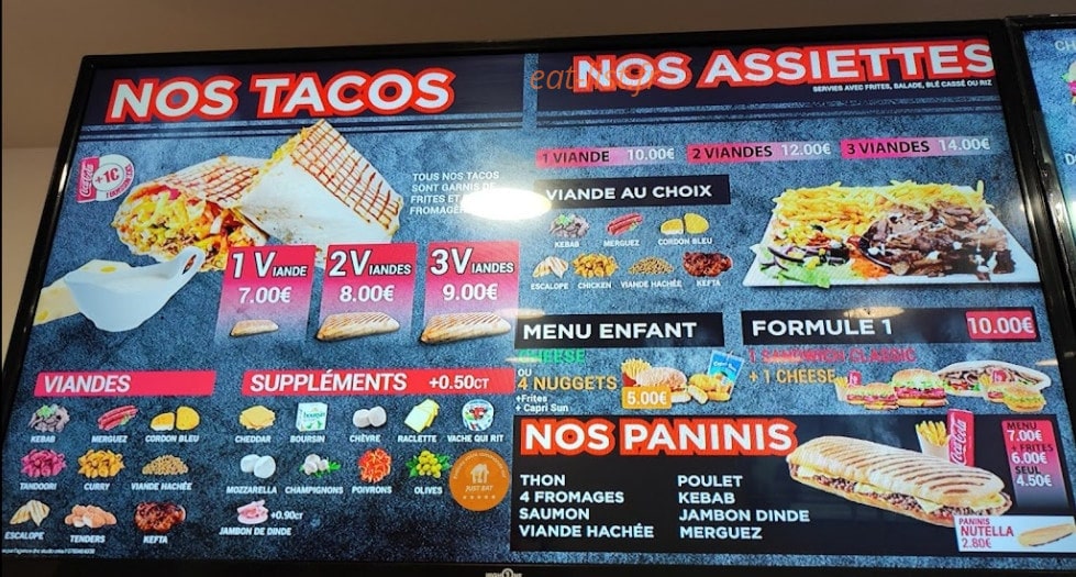 Chicken Rapido — carte page 1