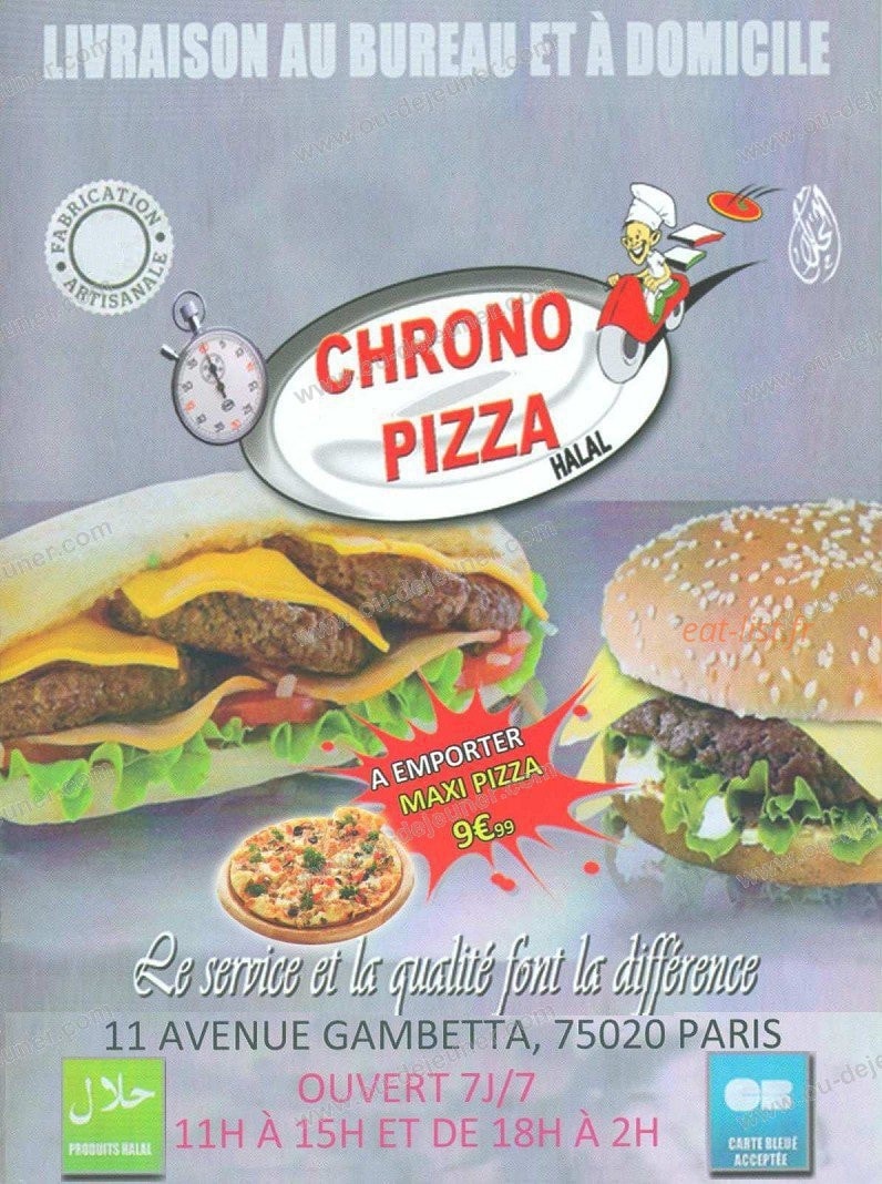 Chrono pizza — carte page 1