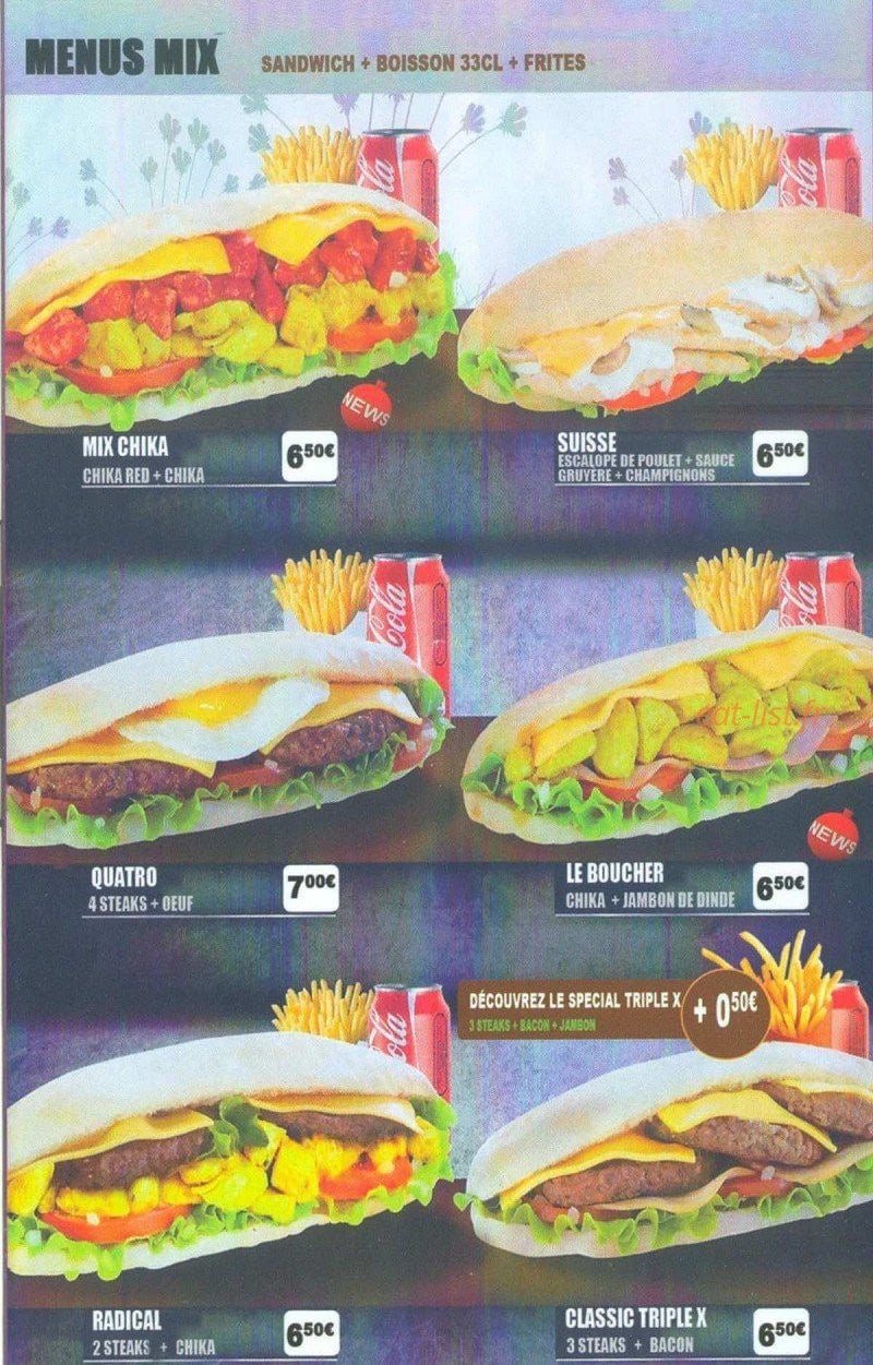 Chrono pizza — carte page 6