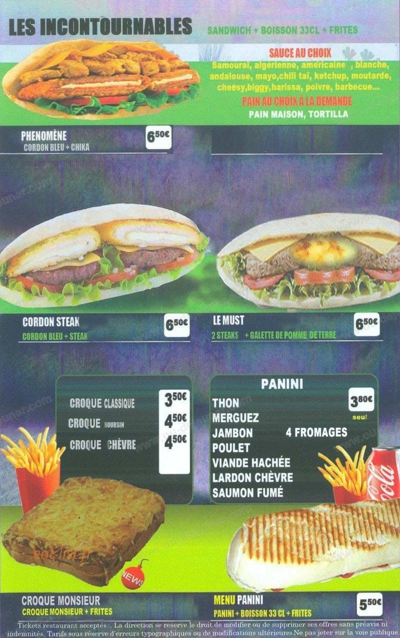 Chrono pizza — carte page 7