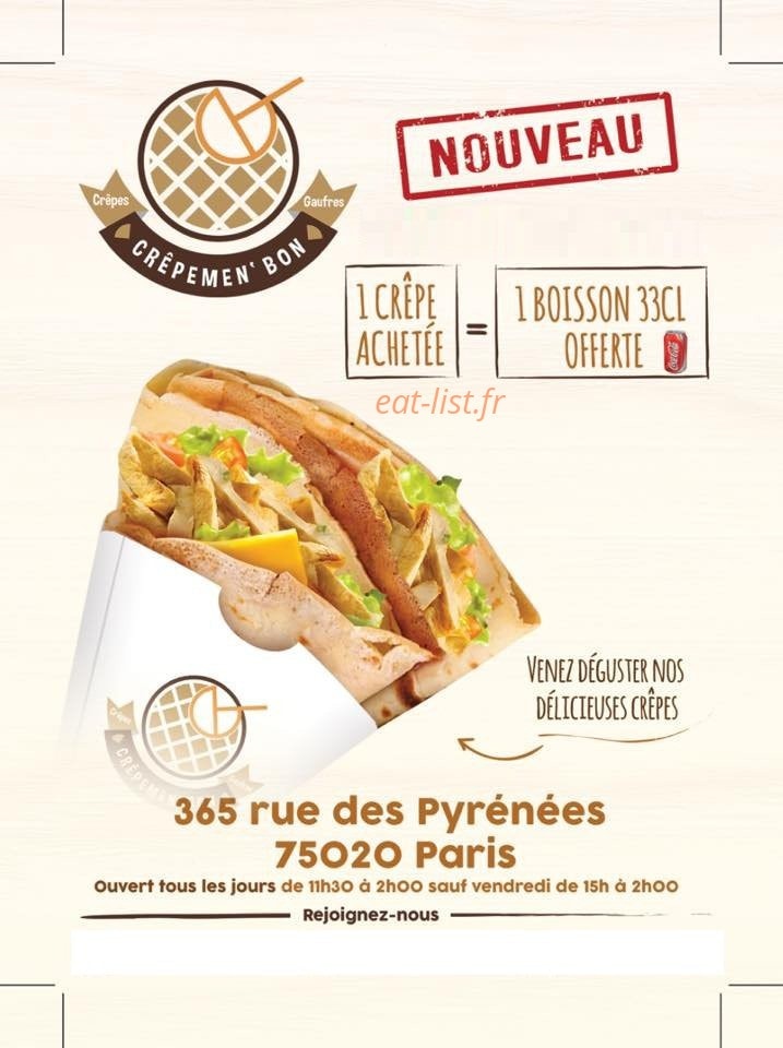 Crepemen'Bon — carte page 1