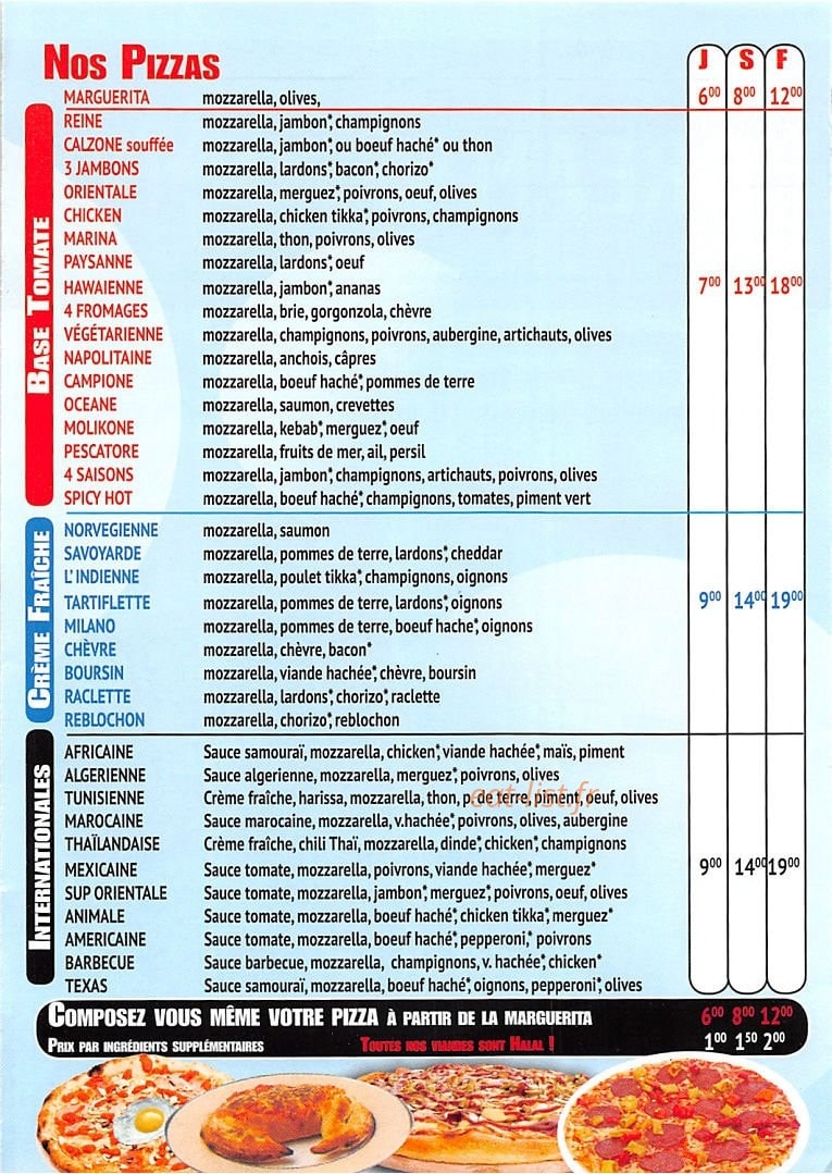 Dream food — carte page 2