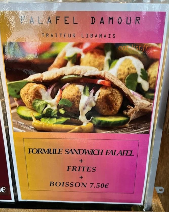 Falafel Damour — carte page 4