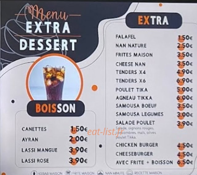 Goa Kebab Fusion — carte page 3