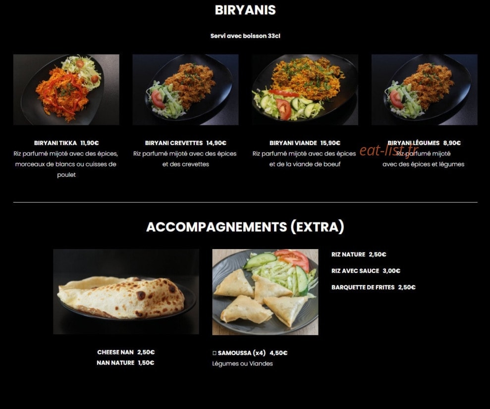 Indian — carte page 2