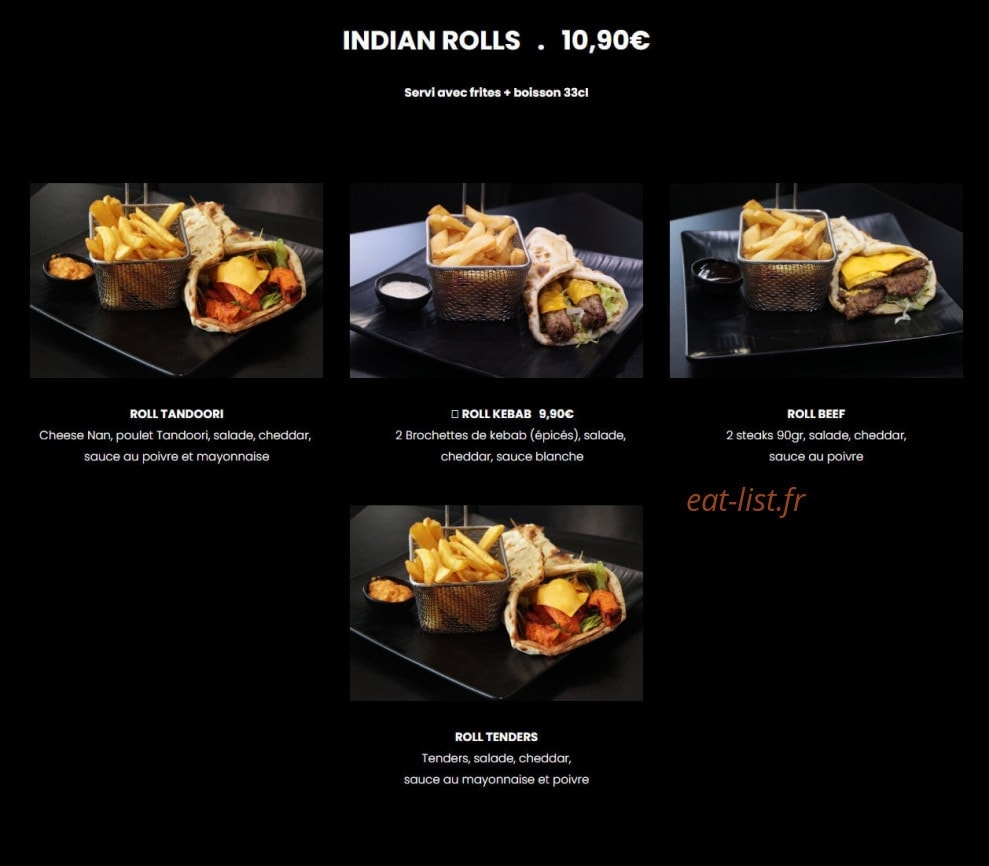 Indian — carte page 3