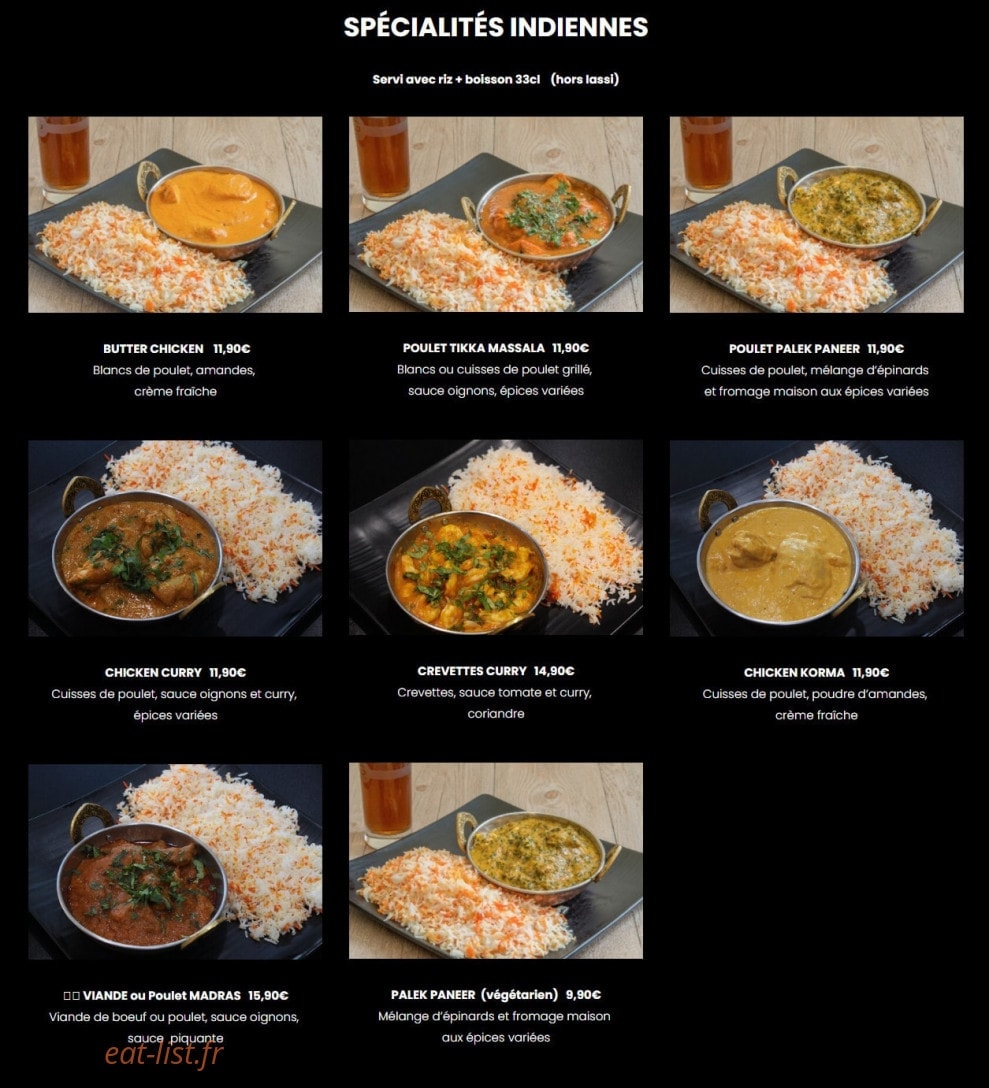 Indian — carte page 1