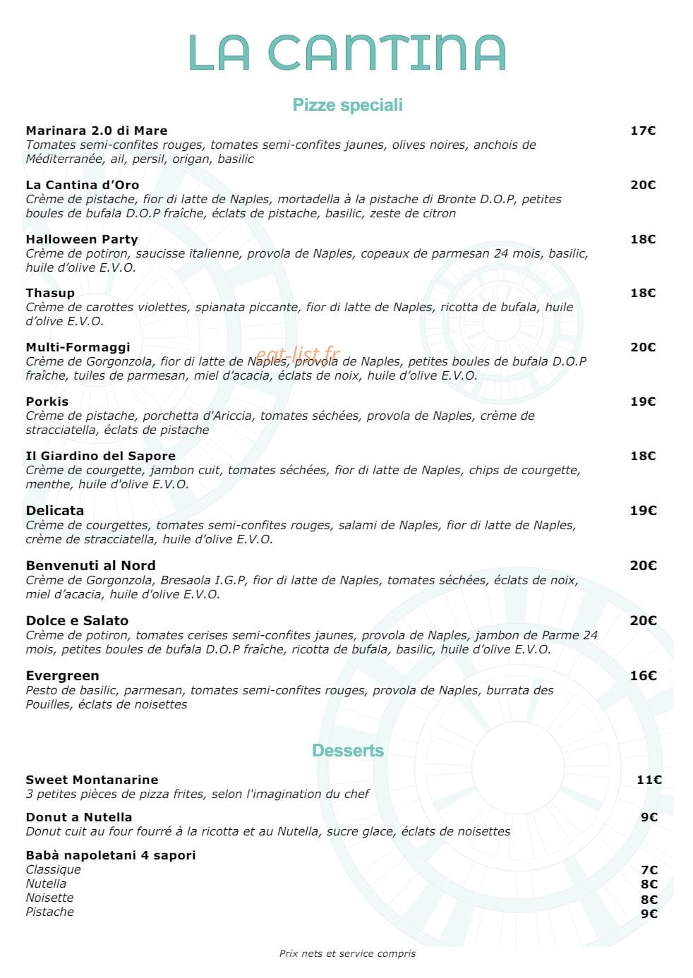 La cantina — carte page 2